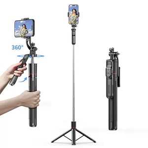 Trépied stable de 1708 mm, bâton de selfie extensible, support de téléphone pour téléphone portable 360 °   Prise de vue panoramique F16 pour Iphone <span class=keywords><strong>Xiaomi</strong></span> - Product Image 1
