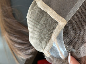 Nouveau design 18 pouces #4 couleur HD Lace Front Mono main attachée haute qualité peau fine cheveux humains perruques médicales en gros - Product Image 3