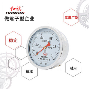 เกจวัดแรงดันแบบอนาล็อก HONGQI YTN-100Z ขนาด 100 มม. เกลียว M20*1.5 ทนแรงกระแทก เติมน้ำมัน สำหรับใช้งานในอุตสาหกรรม - Product Image 1