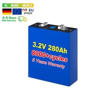 แบตเตอรี่ EU Stock 3.2v 314ah Lifepo4 10kwh 15kwh 16kwh ชุดแบตเตอรี่แบบแท่งปริซึม ลิเธียมไอออนเซลล์ แบตเตอรี่แบบชาร์จไฟได้สำหรับใช้งานกลางแจ้ง Akku - Product Image 1