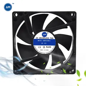12V động cơ làm mát không khí hình sự không chổi than PWM để làm mát kích thước lớn công nghiệp mát 80mm tốc độ biến 80x80x25mm 25mm DC FA - Product Image 1