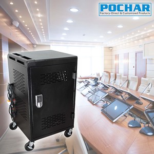 Gabinete de Carga Móvil con 30 Compartimentos, Regleta de Alimentación de CA para Tablets en el Aula, Carro de Carga para Laptops - Product Image 3
