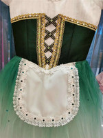 Longue robe de Ballet pour filles, bleu, tenue de Performance professionnelle, Tutu romantique,