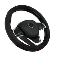 Volant de direction en fibre de carbone de luxe, design squeletté, taille M