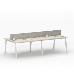 Modern Open White Modular 2 ~ 6 People Workstation Office <b>Desk</b> Furniture Design Workstation <b>Desk</b> <b>Table</b> for Staff - Product Image 4