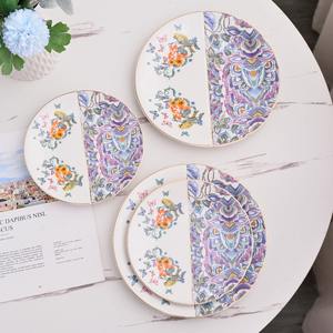 Vente en gros d'assiettes en céramique mexicaine 4 pièces Service de table en poterie pour restaurant moderne - Product Image 3