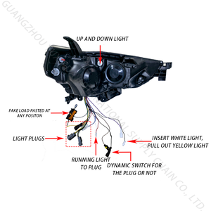 Sindar tự động dẫn đèn pha lắp ráp đầu đèn phụ kiện 12V 6000K cho Toyota 4 Runner 2014 2022 phong cách mới đèn <span class=keywords><strong>LED</strong></span> - Product Image 5