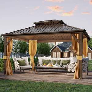 <span class=keywords><strong>Gazebo</strong></span> Moderno Personalizado para Exteriores, Techo Doble Permanente, Estructura de Aluminio, Impermeable, con <span class=keywords><strong>Cortinas</strong></span> - Product Image 5