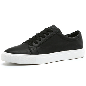 Chaussures décontractées élégantes pour hommes en cuir véritable respirant, chaussures basses pour hommes - Product Image 1