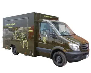 شاحنة طعام قياسية متنقلة سريعة في الولايات المتحدة عربة طعام للمطبخ مخصصة