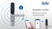 Serrure intelligente HUNE avec carte RFID, coffre-fort électrique, serrure intelligente à combinaison, bâtiment de bureaux
