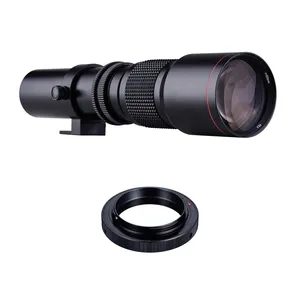 500毫米F/8.0-32尼康相机的多涂层超远摄镜头手动变焦 + T-Mount至F-Mount适配器环套件
