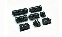 Connecteur de bornier plat femelle pas de 3,5 mm KF2EDGK Noir pour PCB automobile 300V 8A Boîtier PA66 2P-24P Cuivre/Étain IP UL94V