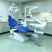 Ensemble complet de fauteuil dentaire haut de gamme avec seringue à 3 voies et aspiration puissante, équipement médical dentaire pour hôpital dentaire