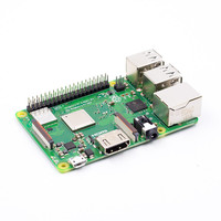 Raspberry Pi 3 modèle B + Quad Core 1.2GHz, Version RS, 1 go de RAM, processeur 64 bits, wi-fi, bluetooth, bon marché, prix direct usine