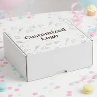 Boîte à chocolat en carton ondulé haut de gamme personnalisée, emballage cadeau pour biscuits, gâteaux, avec matériaux recyclés et logo personnalisé