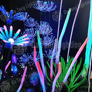 Luz decorativa LED de hierba de cola de zorro con degradado de colores, con PVC y resina epoxi para decoración de jardín exterior impermeable. - Product Image 4