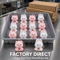 Vente en gros directe usine OEM ODM, Breloque cœur en PVC souple personnalisable avec logo, Ensemble de breloques pour couple, Pendentif, Breloque de sac, Porte-clés