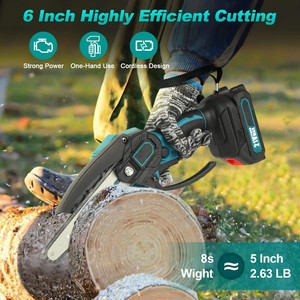 Chuỗi Saw <span class=keywords><strong>Chainsaw</strong></span> bán buôn nhà máy cung cấp ngoài trời Pin gỗ máy cắt điện Cutter Chain Saw Mini <span class=keywords><strong>Chainsaw</strong></span> - Product Image 6