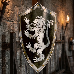 Bouclier de protection pour chauffage Lion Rampant, Chevalier Guerrier, Acier, Bataille, Templier - Product Image 2
