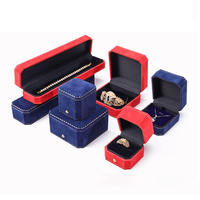 Boîte à bijoux en velours flanelle EVERWIN, logo personnalisé, couleur personnalisée, boîte à bijoux en velours pour bague, collier, bracelet, emballage de bijoux