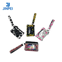 Pochette porte-monnaie et cartes en néoprène vierge pour sublimation, étanche avec fermeture éclair, porte-carte d'identité, supports vierges pour transfert thermique