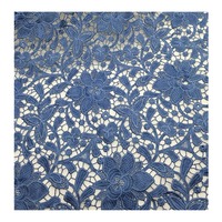 Tissu en dentelle tricotée hydrosoluble avec broderie pour jupes et poignets, motif ajouré, 100 % polyester