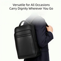 Sac à dos pour ordinateur portable en cuir véritable multifonctionnel personnalisé avec système de verrouillage par empreinte digitale, antivol intelligent pour homme