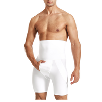 Shorts de compression respirants et écologiques pour hommes, 5 pouces, taille haute, contrôle du ventre, ceinture de maintien, correcteur de posture, rehausseur de fessiers