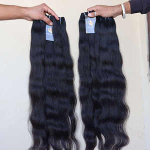 Mèches brésiliennes naturelles ondulées lisses et bouclées, extensions de cheveux humains bruts à Double dessin, à cuticule vierge, tissées et alignées, vente en gros - Product Image 3