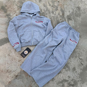 <b>Men's</b> Winter 2-Piece Tracksuit Hoodie Acid Wash Vintage Streetwear Embroidered Logo Custom Manufacturers Oversized Tracksuits - Product Image 3