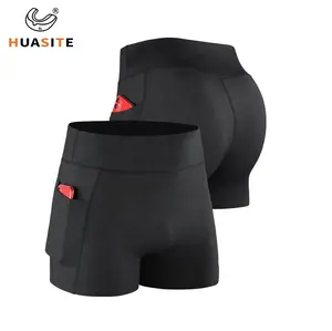 HST Shorts esportivos masculinos 85% Nylon 15% Spandex 3/4 Calças de corrida Base de Camada de Treinamento de Fitness Shorts de compressão para academia