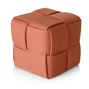Moderne nouveau <span class=keywords><strong>design</strong></span> tissé recouvert de tissu cube sièges <span class=keywords><strong>tabouret</strong></span> <span class=keywords><strong>pouf</strong></span> - Product Image 1
