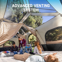 Tente portable coupe-vent HOMFUL pour le camping en plein air |   Installation facile et flux d'air supérieur