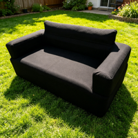 Tragbares Aufblasbares 2-Sitzer-Sofa mit Getränkehaltern Robustes Outdoor/Indoor Luftsofa für Camping, Wohnzimmer und Kleine Räume