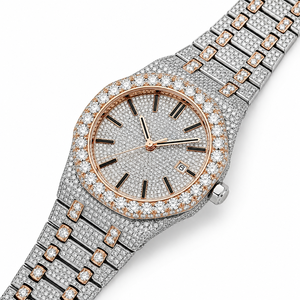 Luxury Mechanical Moissanite <b>Watch</b> Diamond Tester Iced Stainless Steel Bezel Rapper Vvs Diamond Men Sapphire Crystal Butterfly - Product Image 1