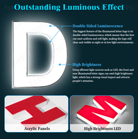 Letrero LED 3D con Logotipo Personalizado, Letrero Comercial con Letras LED 3D, Letrero Acrílico con Logotipo Personalizado para Negocios
