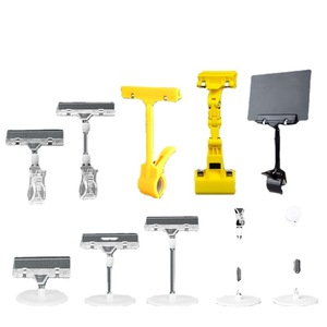 Clips Publicitarios Pop de Cristal, Portaetiquetas, Ganchos de Exhibición para Etiquetas de Supermercado - Product Image 1