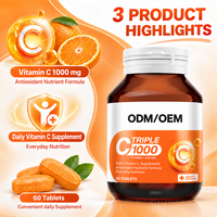 Comprimés de Vitamine C OEM, Acide Ascorbique, Antioxydant Quotidien, Complément Alimentaire, Marque Privée, Formule Vitaminique pour Adultes