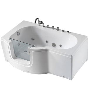 Venta al por mayor Rectángulo Acrílico Whirlpool Spa Lujo Caminar <span class=keywords><strong>en</strong></span> la bañera de hidromasaje con masaje de aire para los <span class=keywords><strong>ancianos</strong></span> discapacitados para uso <span class=keywords><strong>en</strong></span> apartamentos - Product Image 1