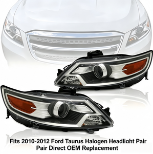 Conjunto de Faros Delanteros para Ford <span class=keywords><strong>Taurus</strong></span> 2010-2012, Faro Halógeno Izquierdo y Derecho, Repuesto OEM, Compatible con FO2502280 FO2503280 - Product Image 4