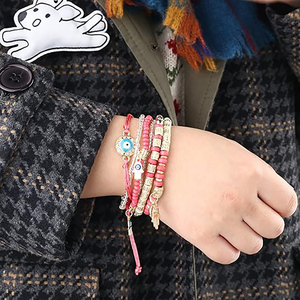 Direktverkauf ab Werk Verstellbares Boho Hamsa Hand Armband Schmuck Maßgefertigte Damen Bohemian Perlenarmband-Sets mit Bösem Blick 2026 - Product Image 2