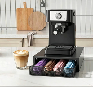 Organizador de Cápsulas de Café Compatible con Nespresso <span class=keywords><strong>Vertuo</strong></span> y K-Cup, Capacidad para 60 Cápsulas Pequeñas o 40 Cápsulas Grandes, Cápsulas Metálicas - Product Image 1
