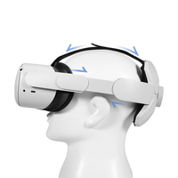 Casque VR YLW avec Sangle de Tête Ajustable pour Oculus Quest 2 256 Go, Casque VR Tout-en-un