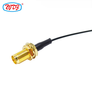 Fábrica RP polaridad inversa SMA hembra mamparo a <span class=keywords><strong>U</strong></span>.FL Ufl conector WIFI Cable montaje con 1,13mm Pigtail Cable montaje - Product Image 4