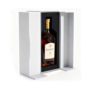 Scatola di Lusso in Carta Rigida Magnetica per Vino con Stampa Personalizzata del Logo, per Bottiglie di Vino Rosso, Whisky, <span class=keywords><strong>Vodka</strong></span>, Brandy, Confezione di Alta Gamma a Doppia Porta - Product Image 3