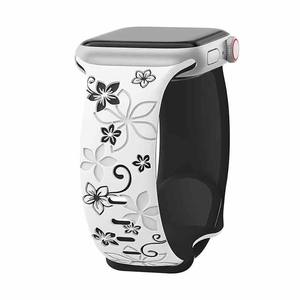<span class=keywords><strong>Correa</strong></span> de silicona grabada con flor láser de dos tonos para la serie <span class=keywords><strong>Apple</strong></span> <span class=keywords><strong>Watch</strong></span> - Product Image 5