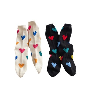 Phụ Nữ Đầy Màu Sắc Mô Hình Trái Tim Ăn Mặc Vớ Mềm Mại Thoải Mái Thoáng Khí Dày Crew <span class=keywords><strong>Jacquard</strong></span> Mô Hình Cho Cô Gái - Product Image 5