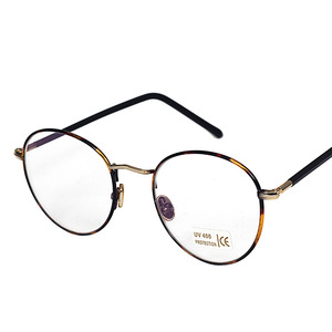 Maidis Metal <b>Round</b> <b>Frame</b> Eyeglasses Gold Full-<b>Frame</b> UV400 Protection Unisex - Product Image 4