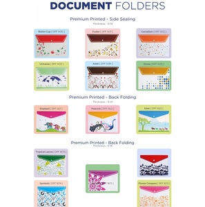 <b>Document</b> <b>Folder</b> Button Closure 11 Hole A4 Plastic File Organizer for Office School Storage - Product Image 3